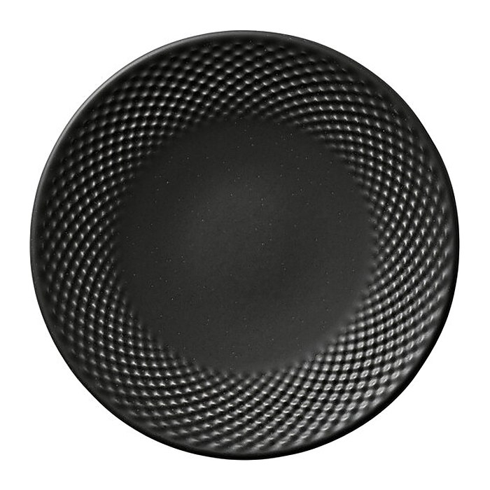 HEART & SOUL Teller PINE coup Relief coal schwarz Ø 17,0 cm, 6 St.