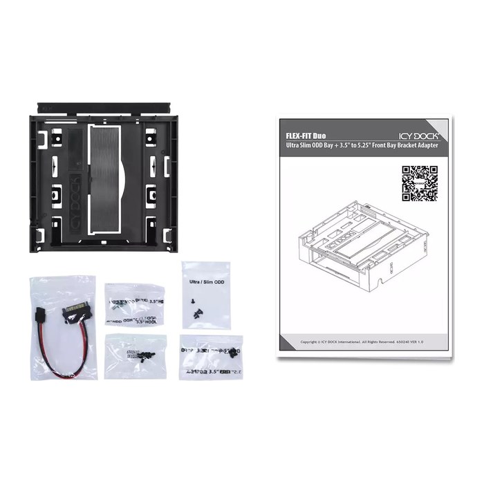 Einbaurahmen IcyDock 1x5,25cm > 3,5" HDD/SSD+Frontblende