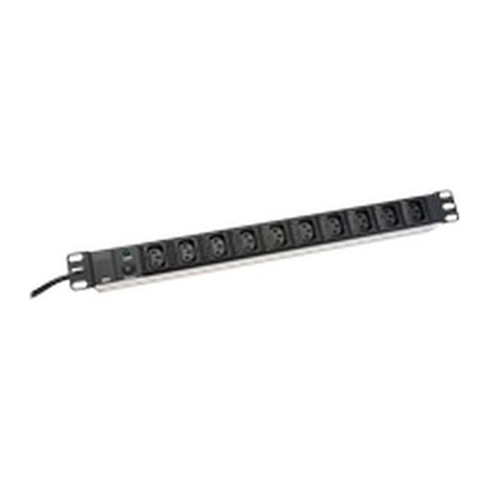 DIGITUS DN-95404 10-fach Steckdosenleiste für Serverschrank 2,0 m schwarz