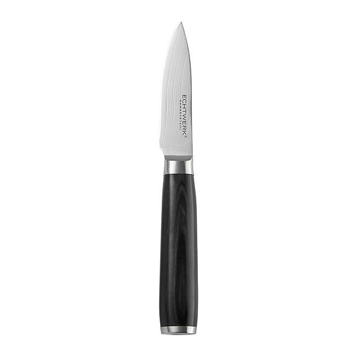 Echtwerk Küchenmesser  Damast silber, schwarz, Klinge: 8,5 cm, 1 St.