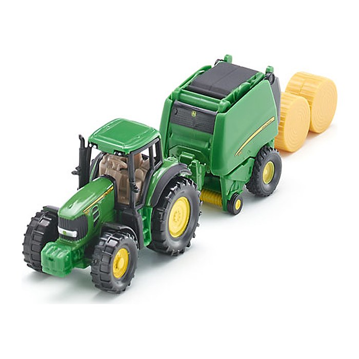 siku Traktor John Deere 7530 mit Ballenpresse 990 1665 Spielzeugauto