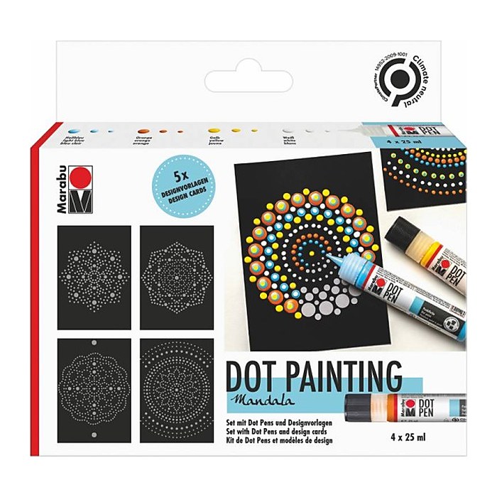 Marabu Mandala Dot Pen Set farbsortiert, 4 St.