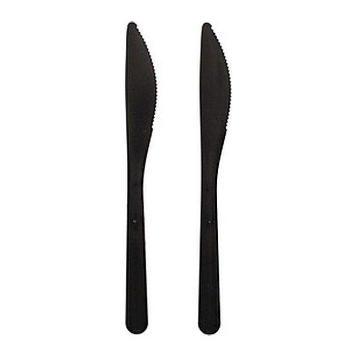 circulware RESBONSIBLES Mehrweg-Messer, Kunststoff schwarz, 50 St.