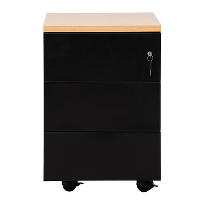 Gürkan Rollcontainer schwarz 3 Auszüge 40,0 x 60,0 x 62,0 cm
