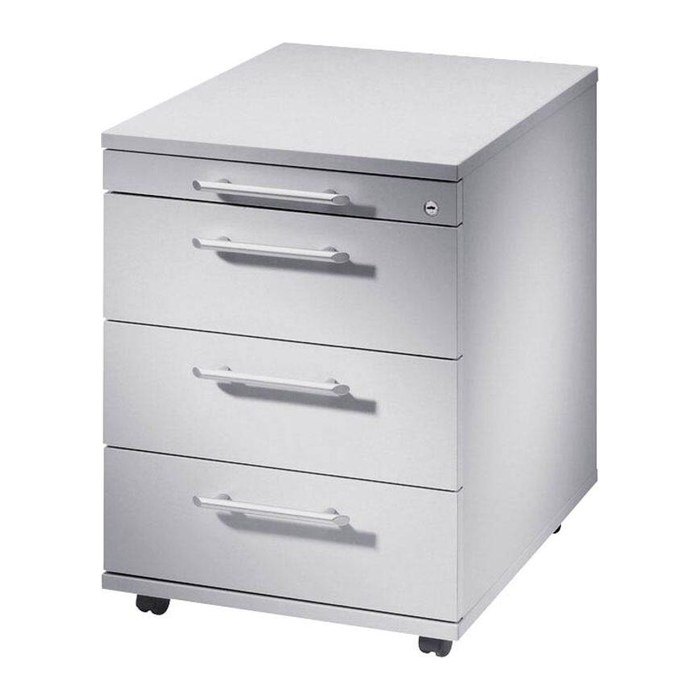 HAMMERBACHER AC30 Rollcontainer lichtgrau 4 Auszüge 42,8 x 58,0 x 59,0 cm