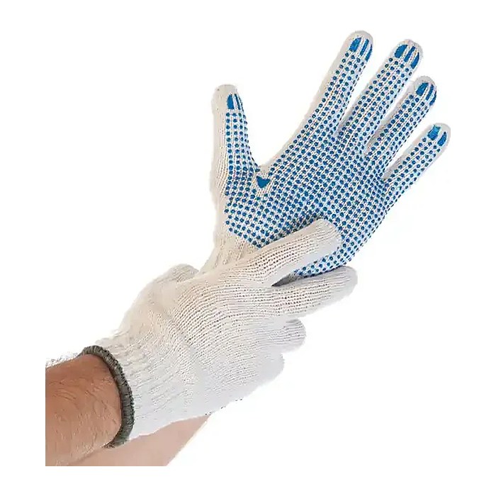 HYGOSTAR unisex Arbeitshandschuhe Structa weiß Größe 7, 12 Paar