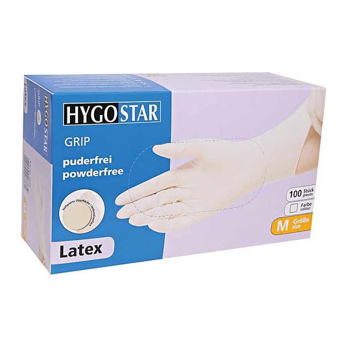 HYGOSTAR unisex Einmalhandschuhe GRIP weiß Größe M, 100 St.