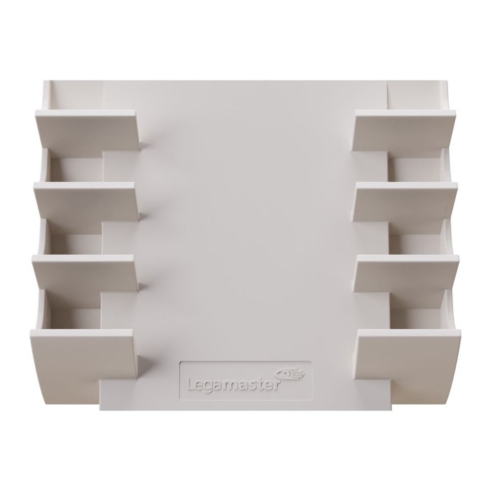Legamaster Stiftablage warmgrau Kunststoff 4 Fächer 13,0 x 4,0 x 15,3 cm