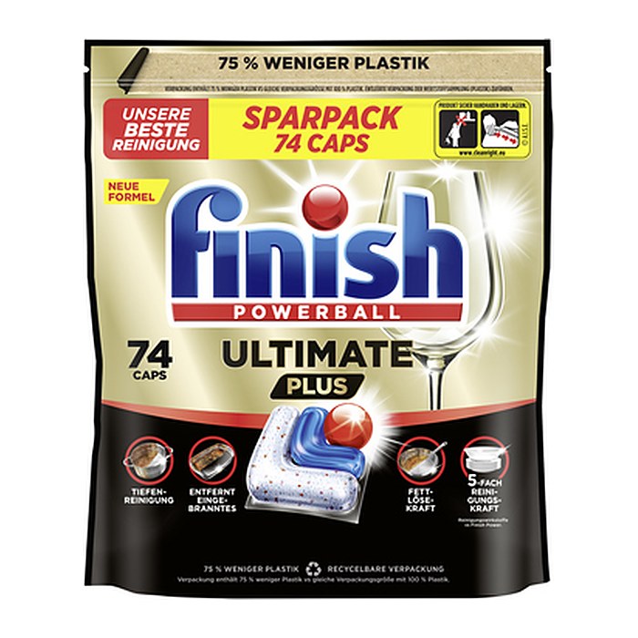 finish POWERBALL ULTIMATE PLUS FRESH Spülmaschinentabs, 74 St.
