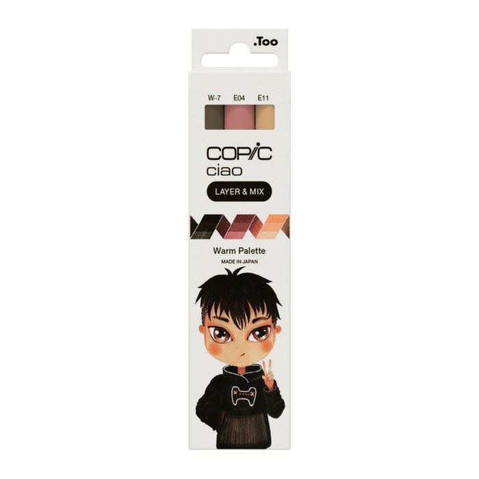 COPIC® Ciao Warm Palette Layoutmarker-Set farbsortiert 1,0 + 6,0 mm, 3 St.