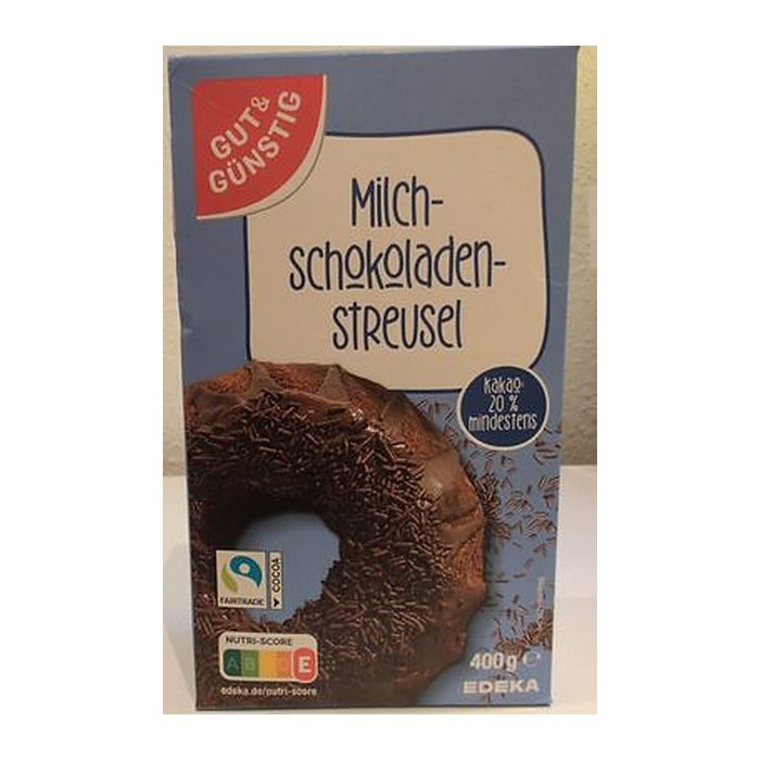 GUT&GÜNSTIG Milchschokoladenstreusel 400,0 g, 1 St.