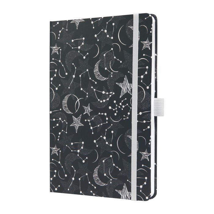 SIGEL Notizbuch JOLIE ca. DIN A5 liniert, schwarz Hardcover 174 Seiten, 1 St.