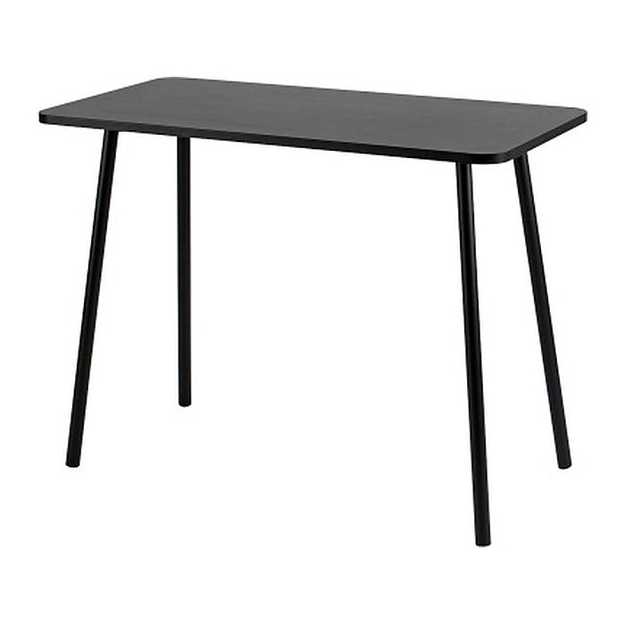 PAPERFLOW easyHome HOPM Schreibtisch schwarz rechteckig, 4-Fuß-Gestell schwarz 100,0 x 50,0 cm