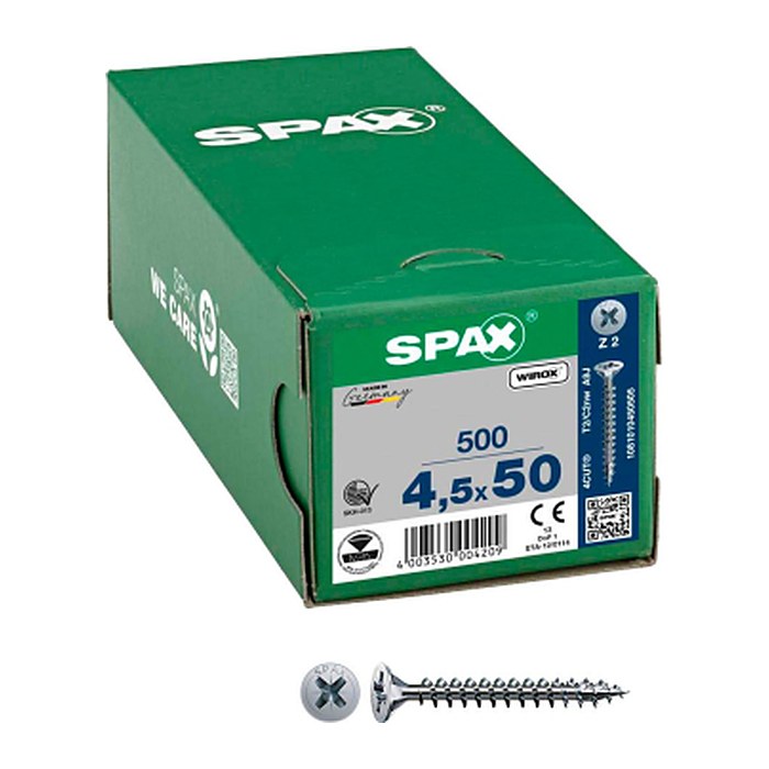SPAX® Universalschrauben Z2 Senkkopf WIROX 1081010450505 4,5 mm x 50 mm, 500 St.