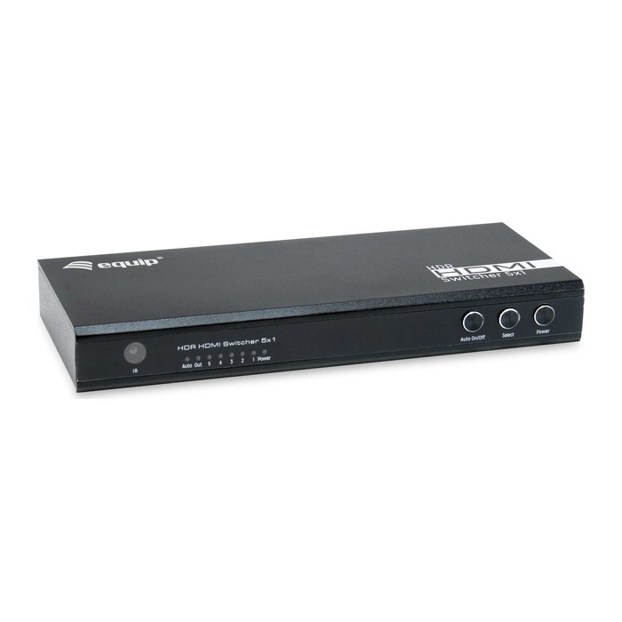 Equip Switch HDMI2.0 5-In/1-Out +Fernbed. 4K/60Hz 18Gbps