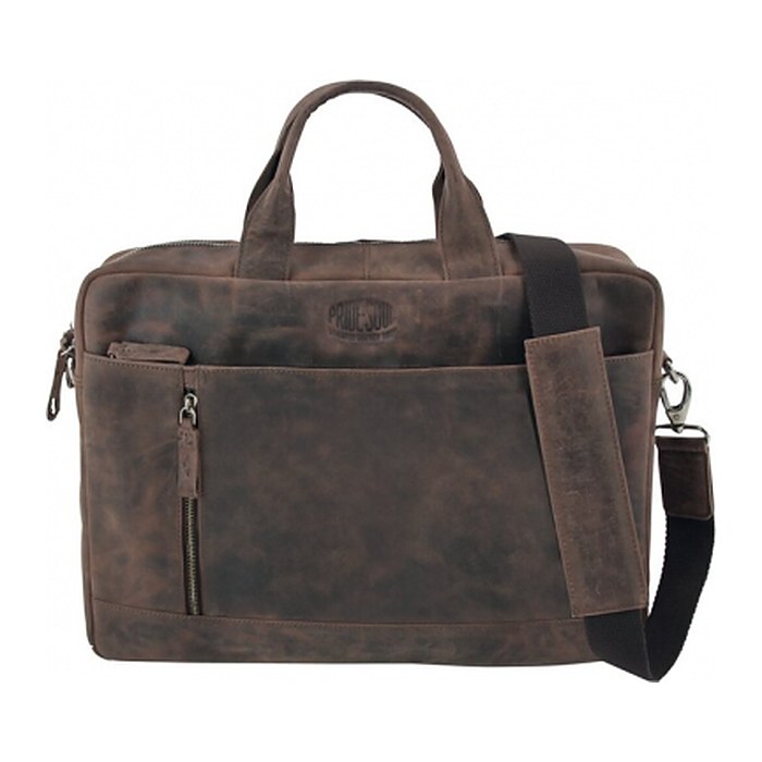 PRIDE & SOUL Laptoptasche RAILY Leder braun 47158 bis 38,1 cm (15 Zoll)