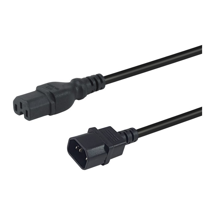 Equip Stromkabel C14 ->C15 St/Bu schwarz 3.00m