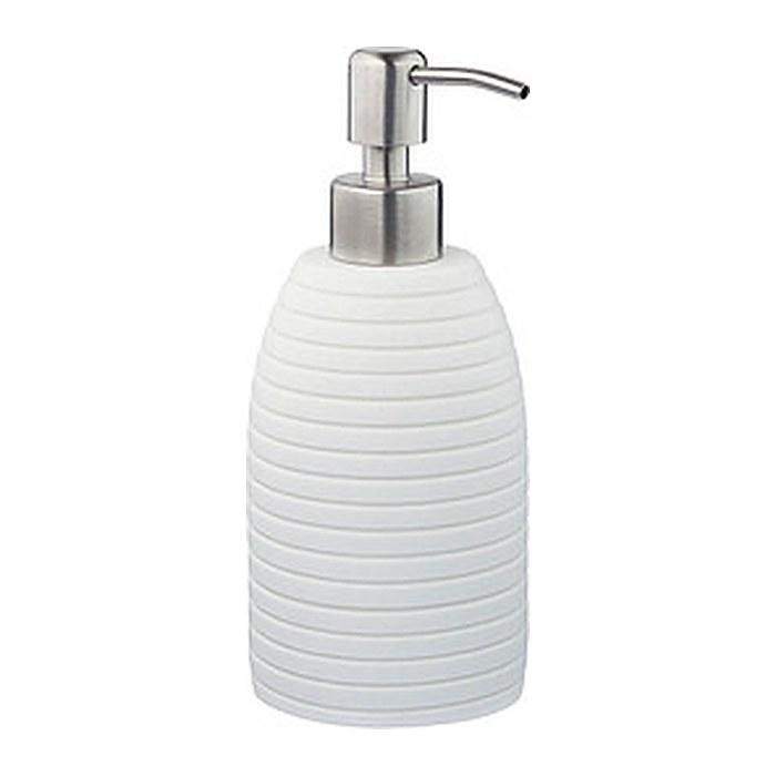 relaxdays Seifenspender 10031053_49 weiß Polyresin 300,0 ml, 1 St.