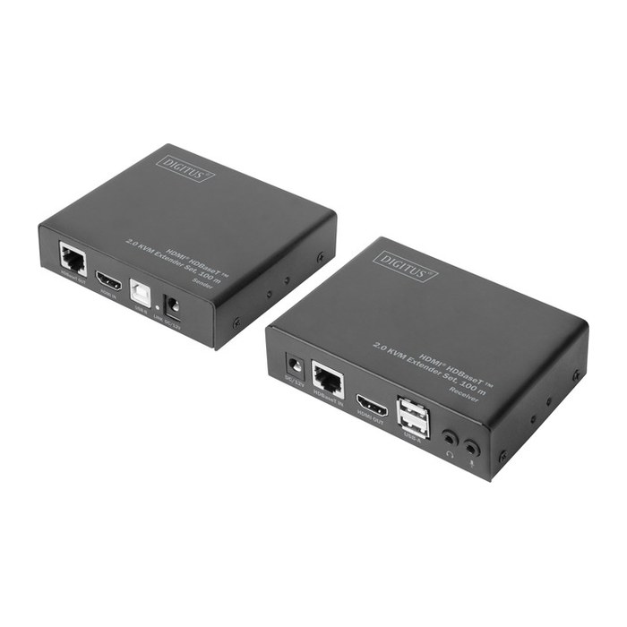 DIGITUS HDMI HDBaseT 2.0 KVM Extender Set, 100 m