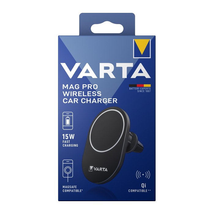 VARTA Mag Pro Induktives Kfz-Ladegerät schwarz, 15 Watt