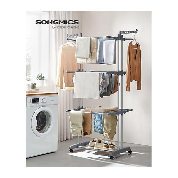 SONGMICS Wäscheständer grau, 1 St.