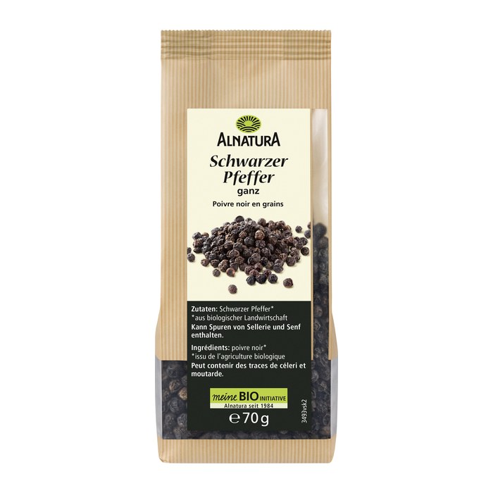 ALNATURA Bio Schwarzer Pfeffer Gewürz, 70,0 g