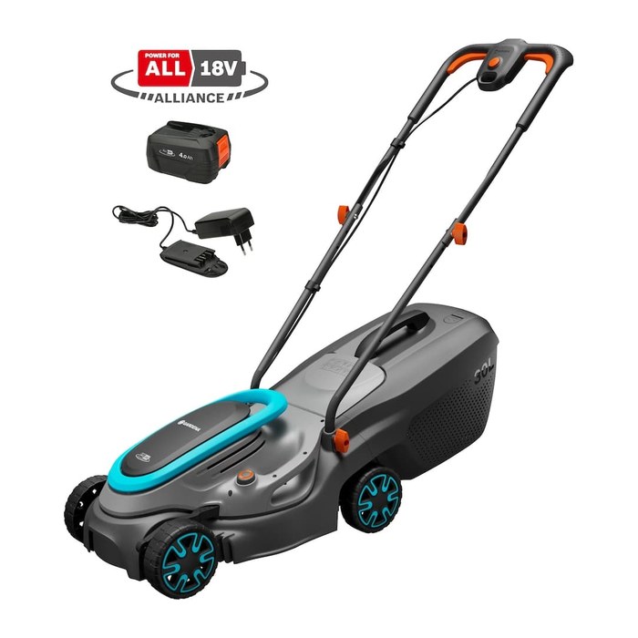 GARDENA PowerMax 32/18V P4A Ready-to-Use Set Akku-Rasenmäher 18,0 V für bis zu 200,0 m², mit 1 Akku