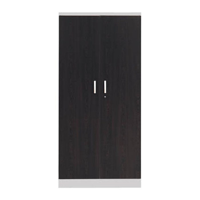 Gürkan Stahlschrank 100108 lichtgrau, wenge 4 Fachböden 92,0 x 42,0 x 195,0 cm, aufgebaut, 1 St.