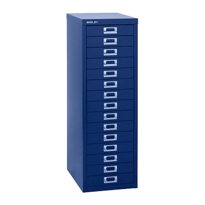 BISLEY MultiDrawer™ L3915 Schubladenschrank oxfordblau 15 Schubladen 27,8 x 38,0 x 85,7 cm, 1 St.