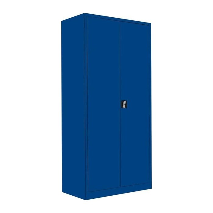 LÜLLMANN Stahlschrank 530343 enzianblau 4 Fachböden 92,5 x 42,2 x 195,0 cm, aufgebaut, 1 St.