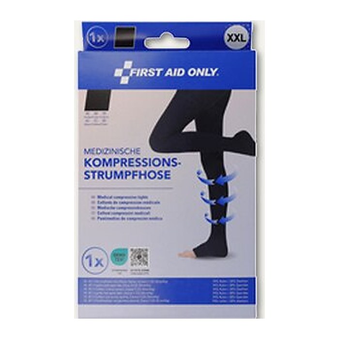 FIRST AID ONLY® Kompressionsstrumpfhose, offene Spitze schwarz Größe XXL 1 St.