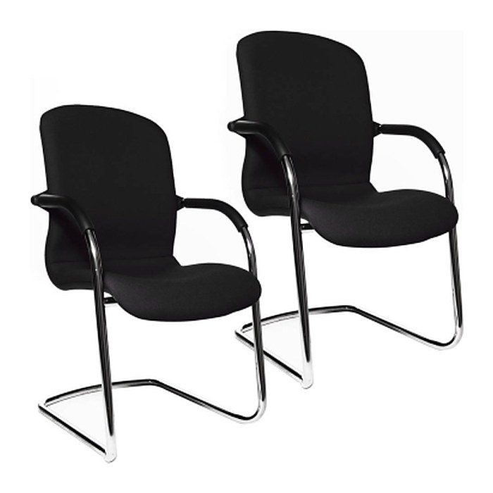Topstar Besucherstühle Open Chair 110 OC690 T20 schwarz Stoff, 2 St.
