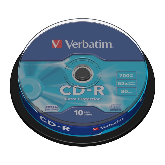 Verbatim CD-R Rohlinge 700MB Extra Protection 10er Spindel retail