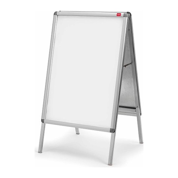 nobo Kundenstopper silber DIN A2 2 Fächer 47,5 x 48,5 x 85,0 cm, 1 St.