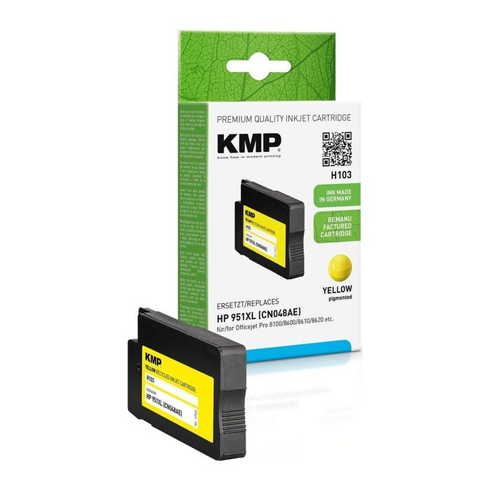 KMP H103 gelb Druckerpatrone kompatibel zu HP 951XL (CN048AE)