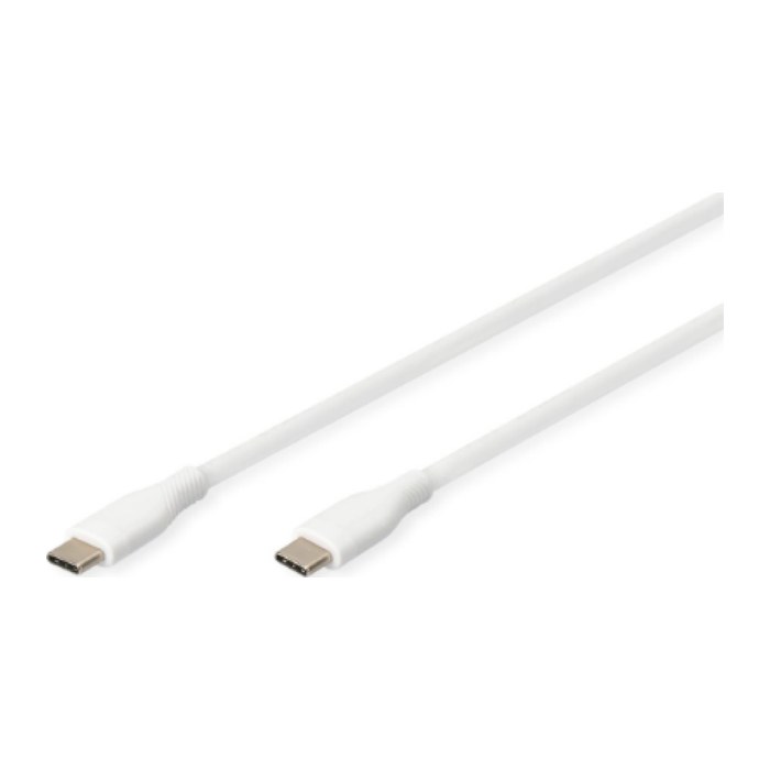 DIGITUS USB 2.0 Kabel Typ C -C Silikon St/St 2m weiß