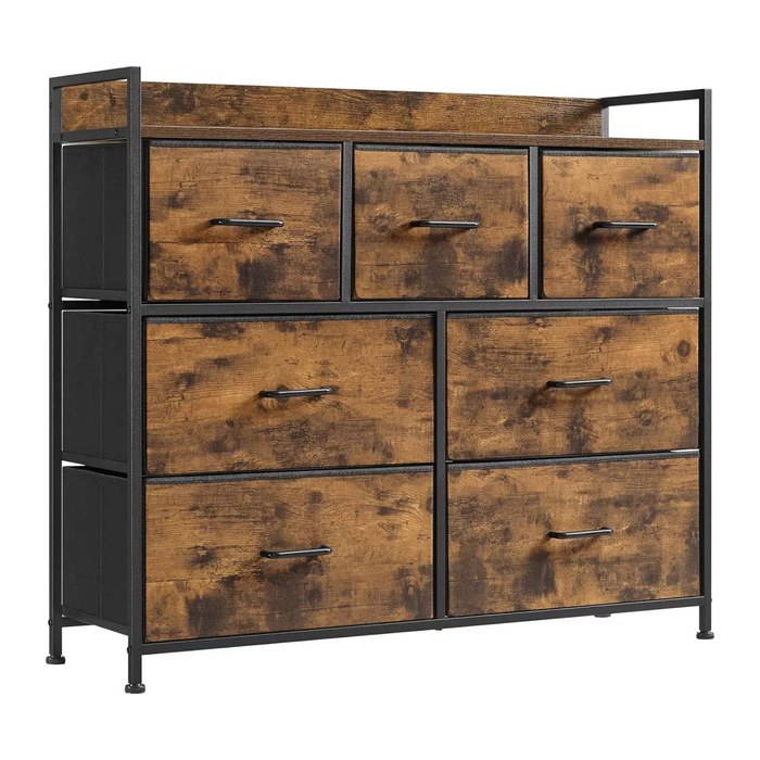 SONGMICS Sideboard, LTS137B01 braun 98,0 x 28,5 x 85,0 cm, 1 St.