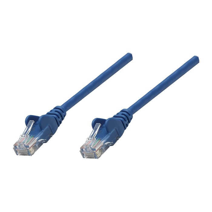 INTELLINET Patchkabel RJ45 S/FTP Cat6 Kupfer LSZH 0,25m blau
