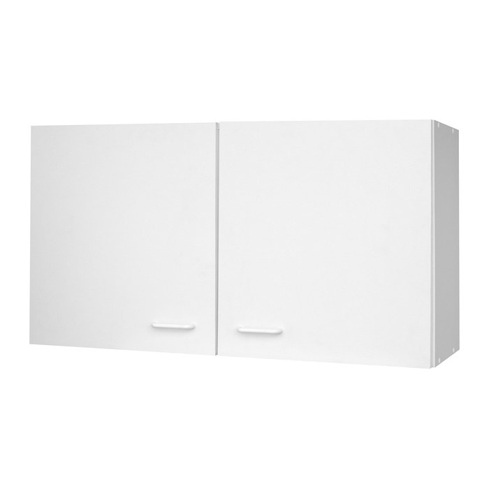 Küchen-Oberschrank Weiß mit 2 Drehtüren & Einlegeboden