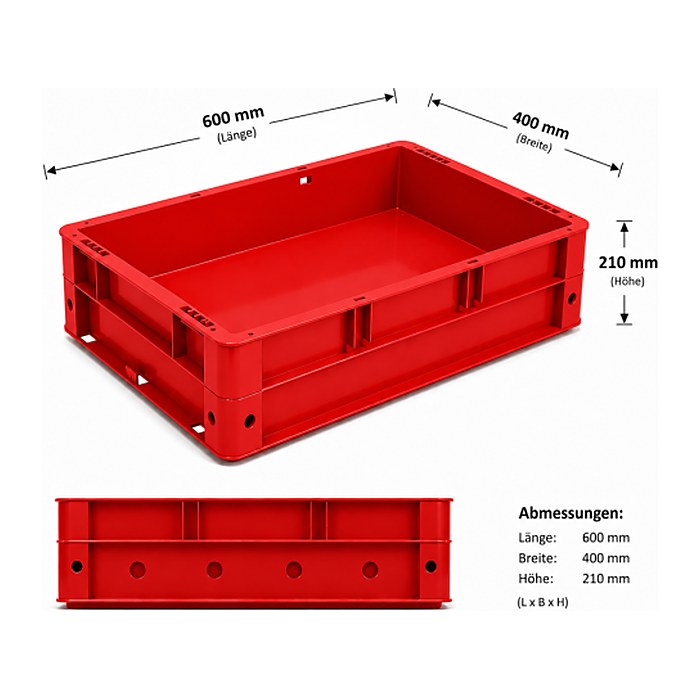 SCHULTE Eurobox rot 40,0 x 60,0 x 21,0 cm, 1 St.