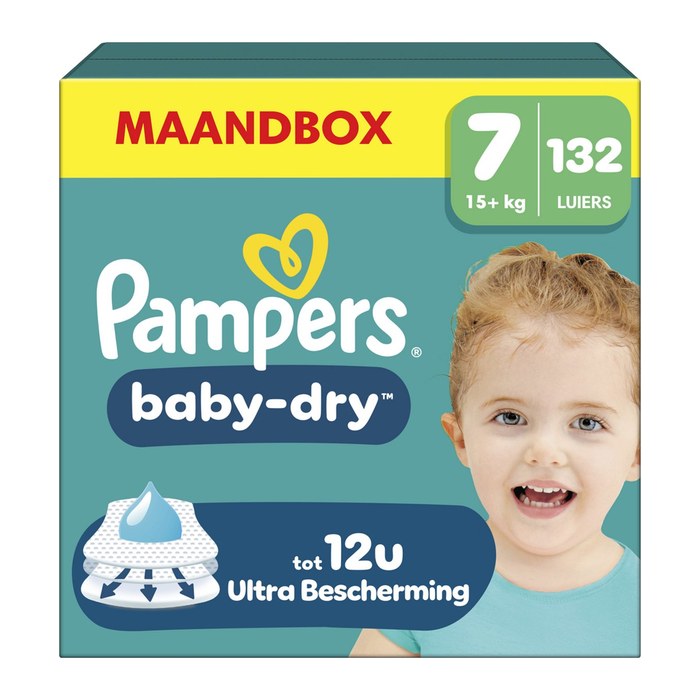 Pampers® Windeln baby-dry™ Monatsbox Gr. 7 (15+ kg) für Kids und Teens, 132 St.