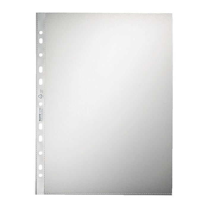LEITZ Prospekthüllen 4790 DIN A4 transparent genarbt 0,085 mm, 100 St.