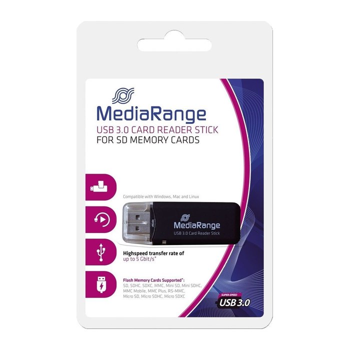 MediaRange MRCS507 Multi-SD, MultiMediaCard-Kartenleser schwarz