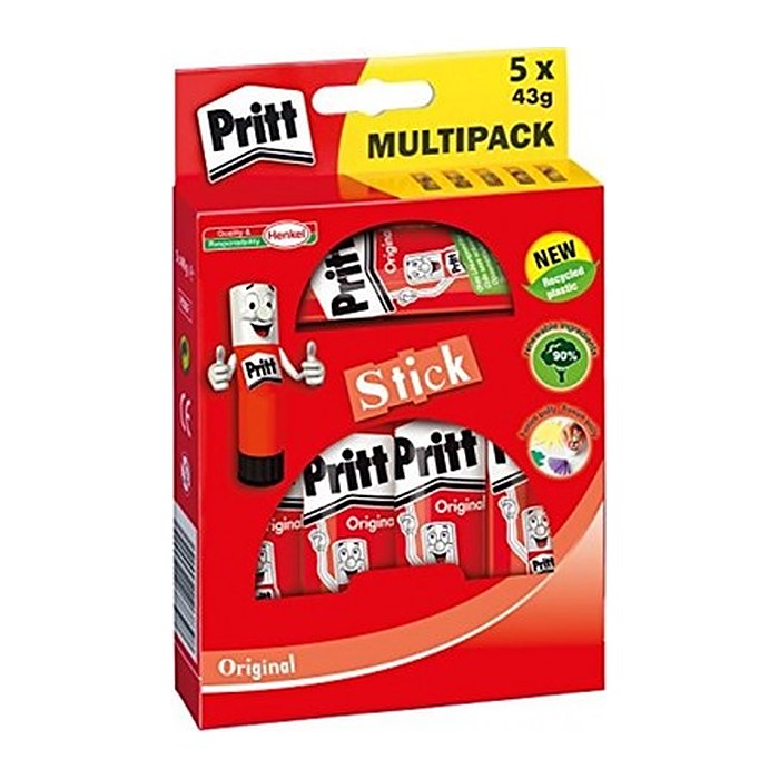 4 + 1 GRATIS: Pritt Klebestifte 43,0 g, 4 St. + GRATIS 1 St.