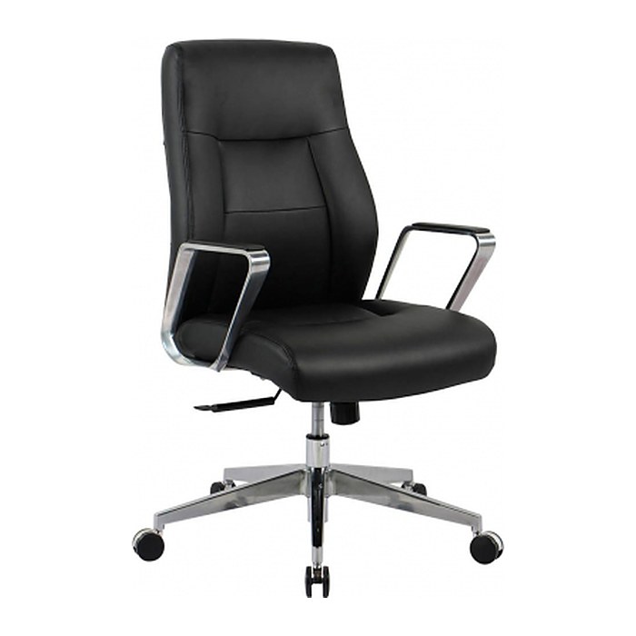 Chefsessel, 10011 Kunstleder schwarz, Gestell silber