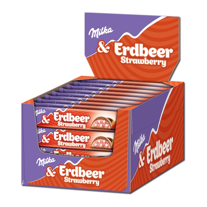 Milka Erdbeer Schokoriegel 36x 36,5 g, 1 St.
