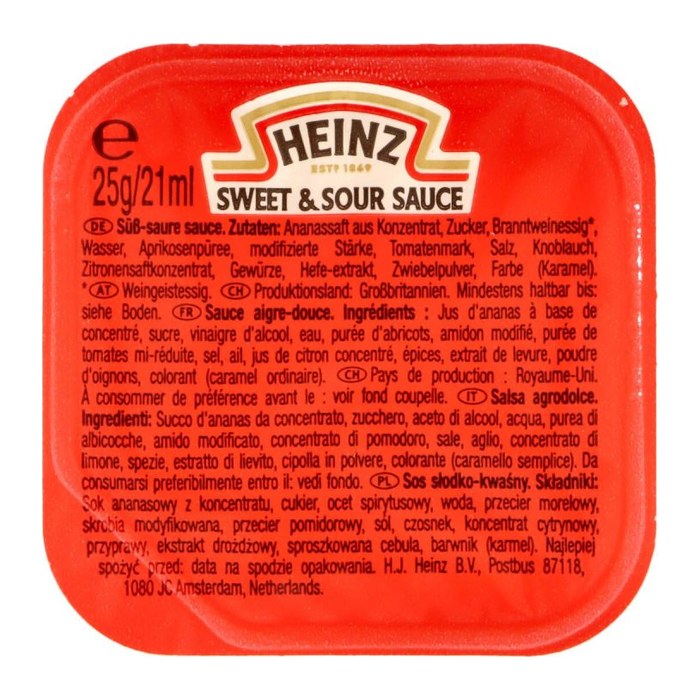 HEINZ Süßsauer-Sauce 100x 25,0 g, 1 St.