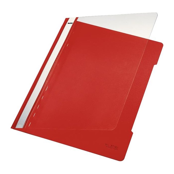 LEITZ Schnellhefter 4191 Kunststoff rot DIN A4, 25 St.