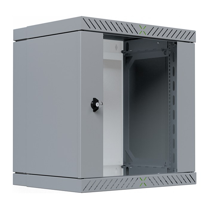EFB 19" Wandgehäuse X-Rack mit Glastür 400-600mm 12HE grau