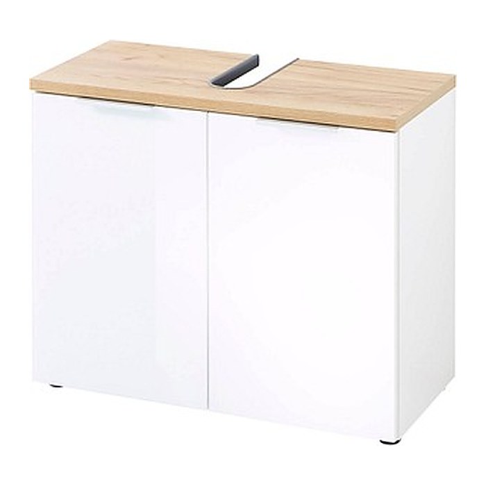 GERMANIA Waschbeckenunterschrank PESCARA weiß, navarra-eiche 70,0 x 34,0 x 58,0 cm